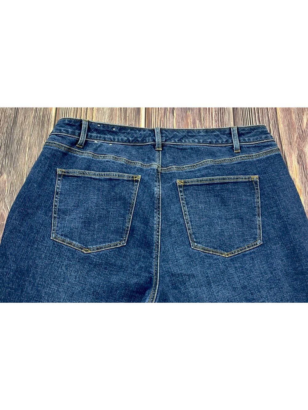 Talbots Everyday Relaxed Jeans Womens Plus Sz 16W Blue Stretch Denim